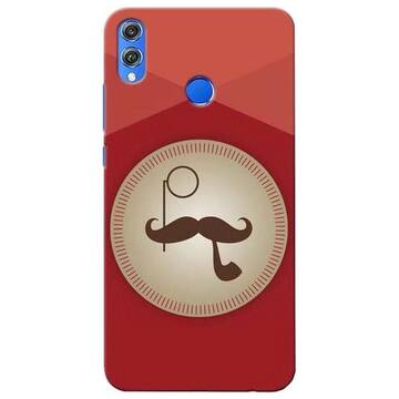 Picture of Moustache Style Printed Mobile Cover, Honor 8X, Brown