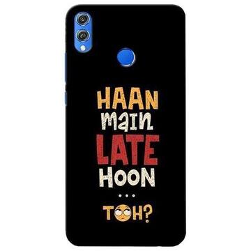 Picture of Haan Main Late Hoon Toh? Printed Mobile Cover, Honor 8X, Black