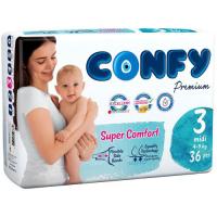 Picture of Confy Premium Size 3 Midi Baby Diaper, 36 Pieces, Pack of 5
