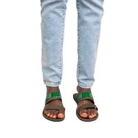 Picture of Uzuri K&Y Mitali Mixed Printed Canvas Flip Flop, Green & Army Green