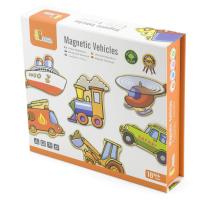 Picture of Viga Kids Wooden Magnetic Vehicles, 20 Piece