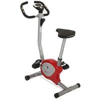 Picture of PowerMax Fitness Unisex Adult BU-200 Upright Bike/exercise Bike For Home Gym - Maroon/Grey, Compact