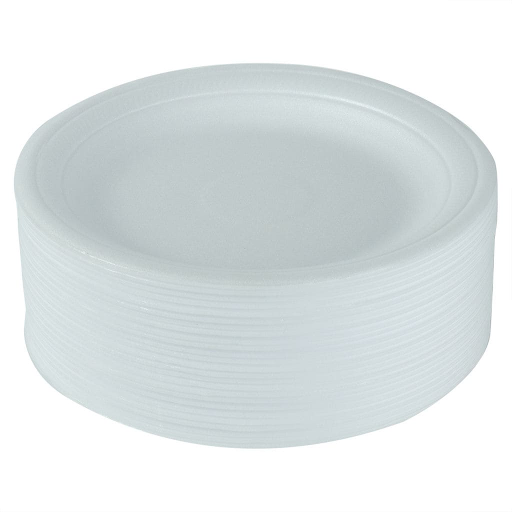 Union 9 Inch Disposable Dip Foam Plates, 25 Pieces - Pack of 20 - Carton