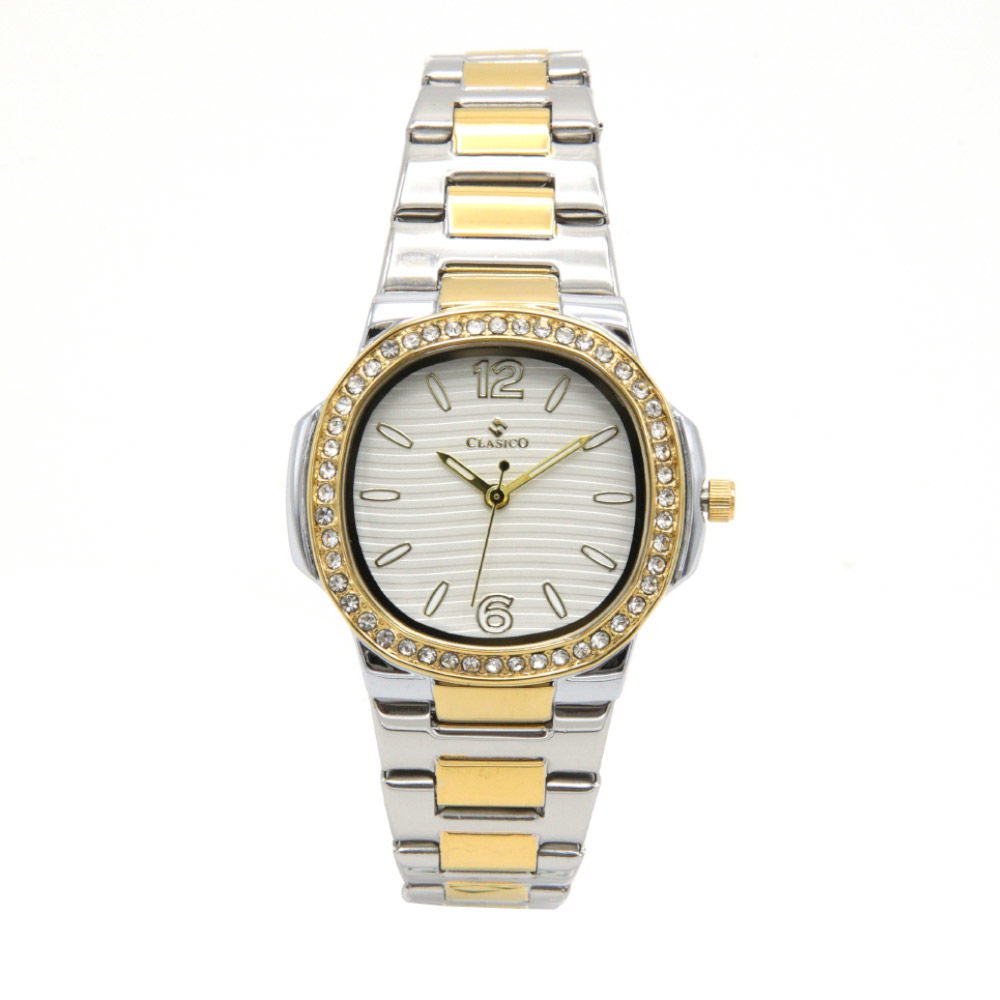 RETROISM Crystal Special Brass 【限定品】 Clasico Crystal Embellished Metal Strap Watch, Carton of 400 Pcs