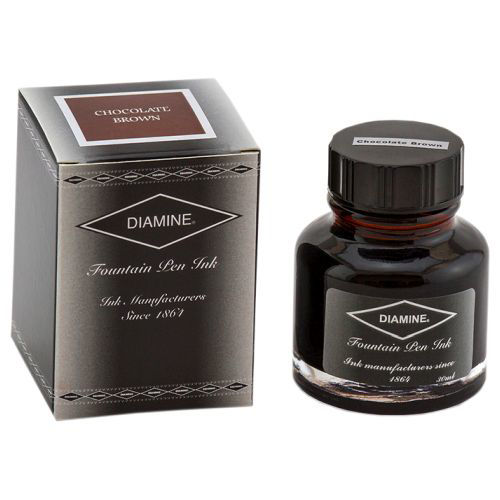Diamine Fountain Pen Ink Bottle, Chocolate Brown