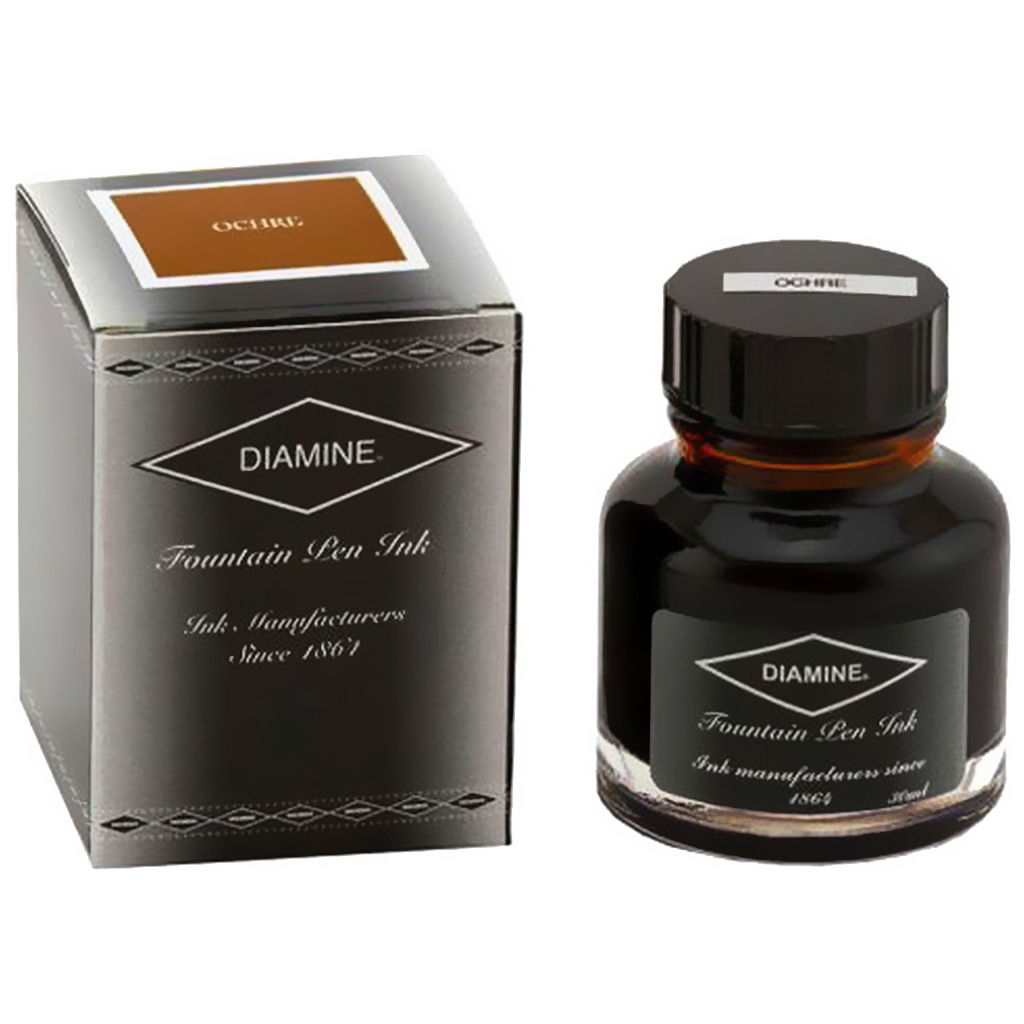 Diamine Ink Glass Bottle, Ochre
