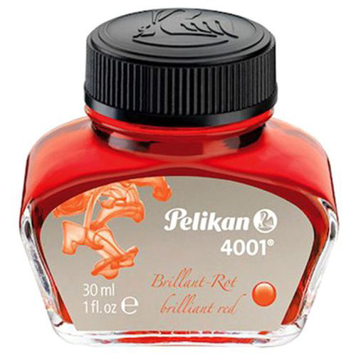 Pelikan 4001 Ink Glass Bottle, Red