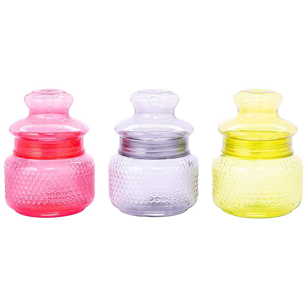 Hridaan Kitchen Storage Container Jars, Multicolour, Set of 3
