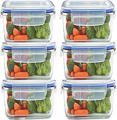 Hridaan Storage Dispenser Jar, 400ml, Transparent, Pack of 6