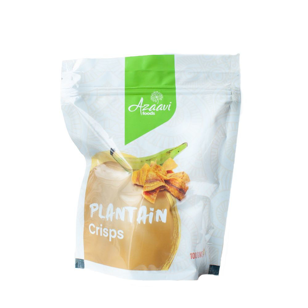 Azaavi Foods Dried Plantain Crisps - 1kg - Carton of 6 Pieces