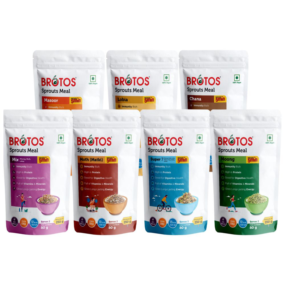 Brotos Instant Sprouts Meal, Pack of 7, 80 gm