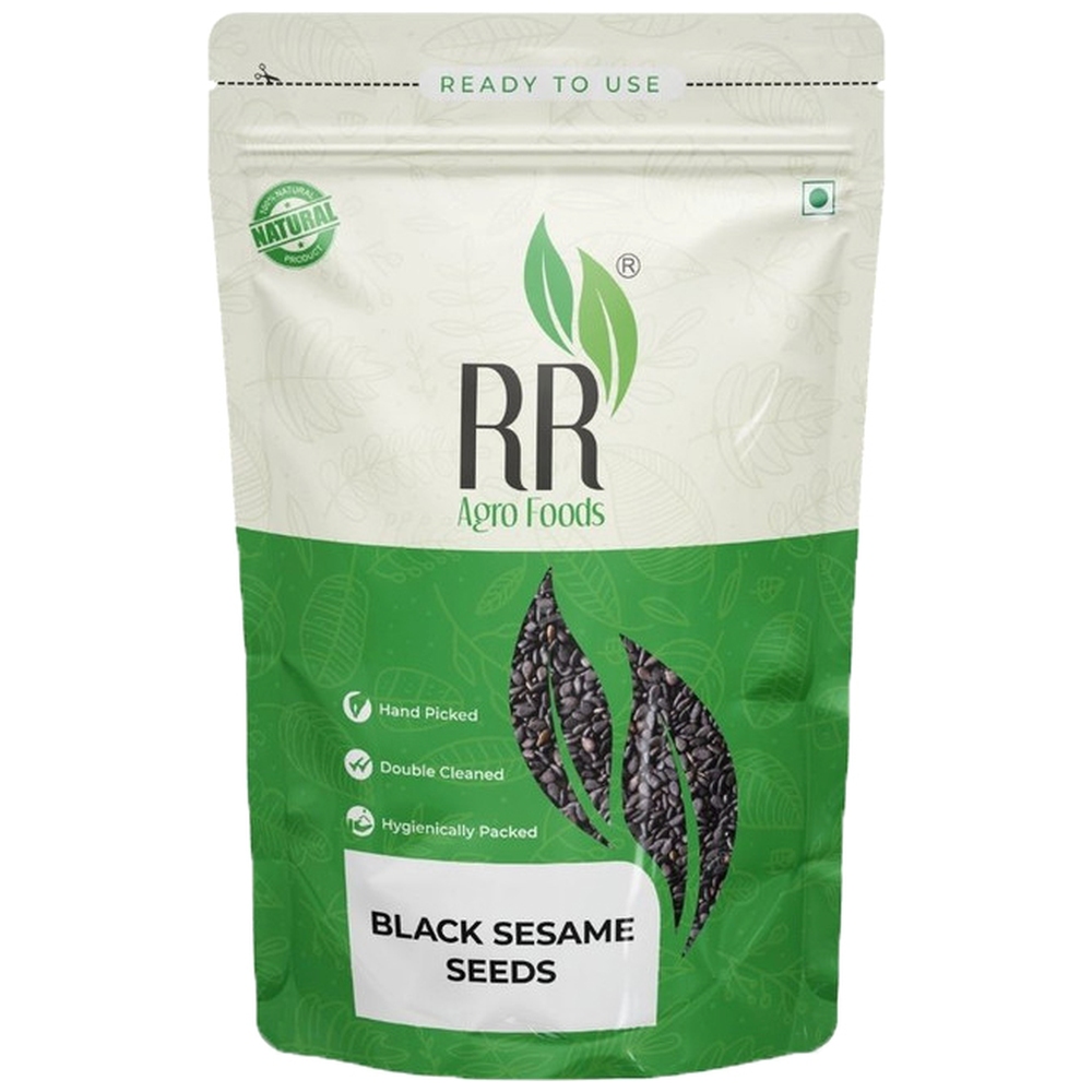 R R Agro Foods Premium Black Sesame Seeds, RRAF802815, 500gram