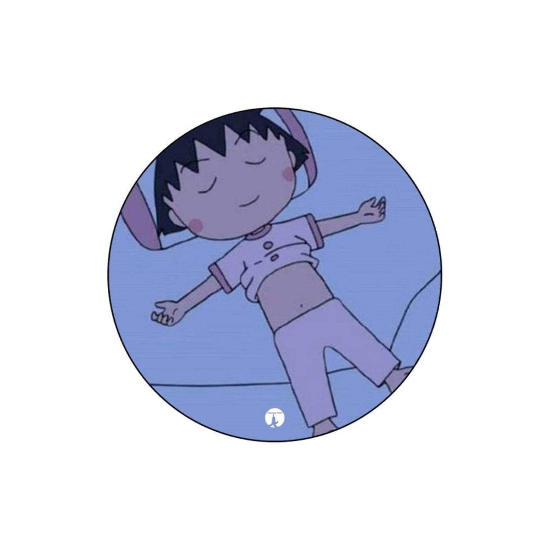 BP The Anime Chibi Maruko Chan Sleep Theme Printed Badge