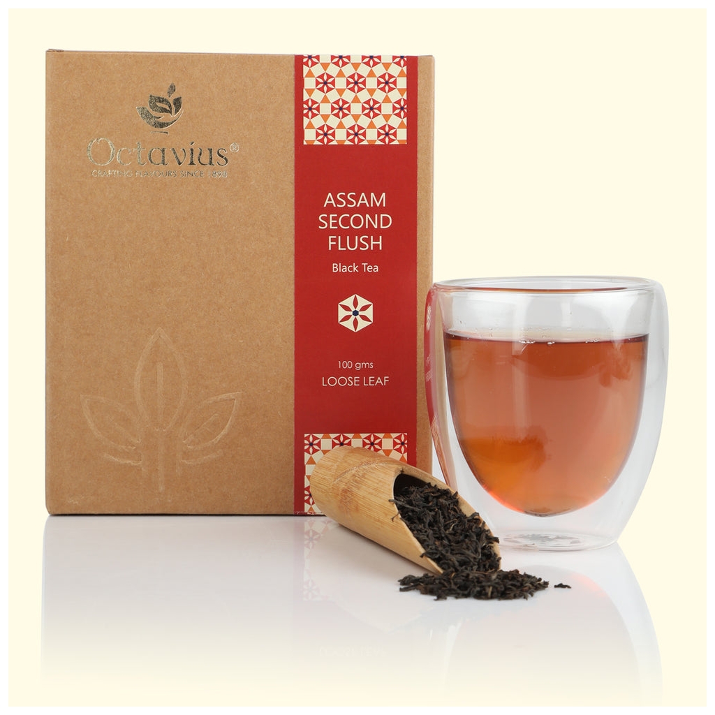 Octavius Assam Second Flush Black Tea In Kraft Box 100g