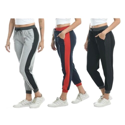 Women Solid Cotton Track Pants