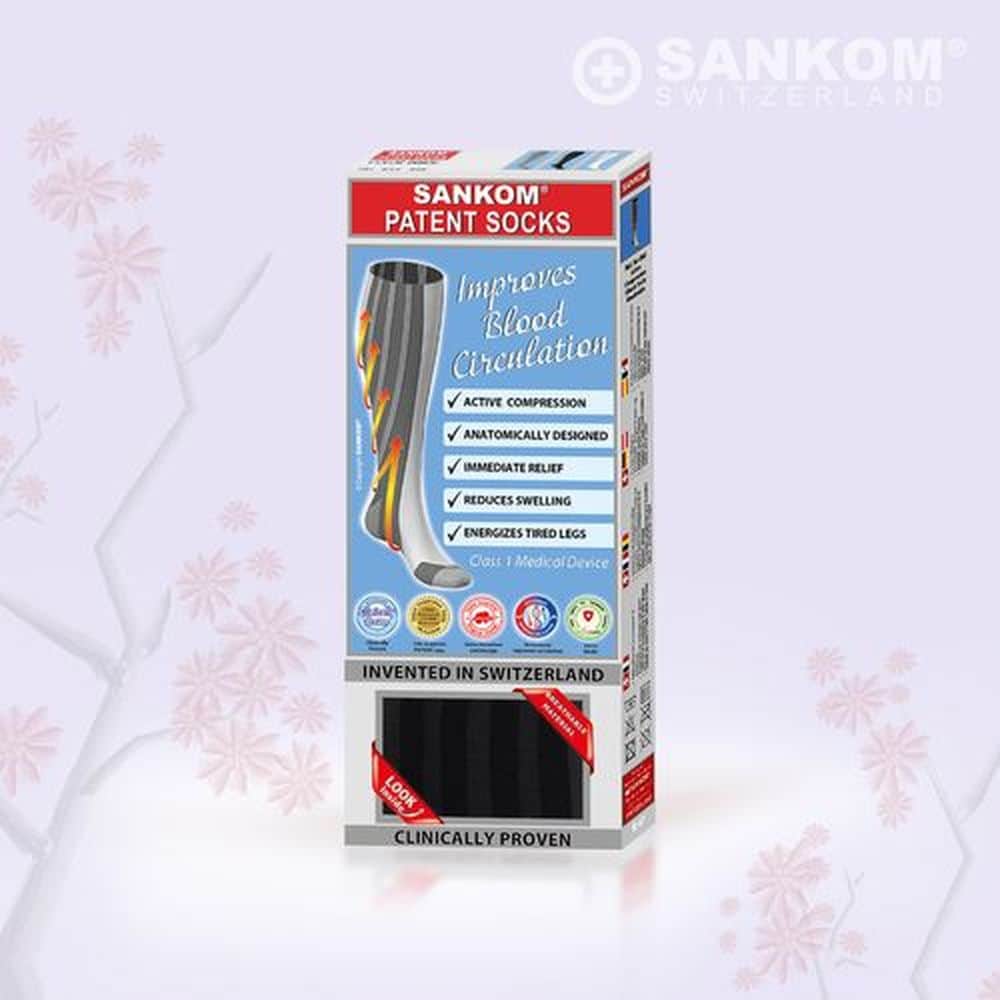 Sankom Patent Active Compression Socks, Black