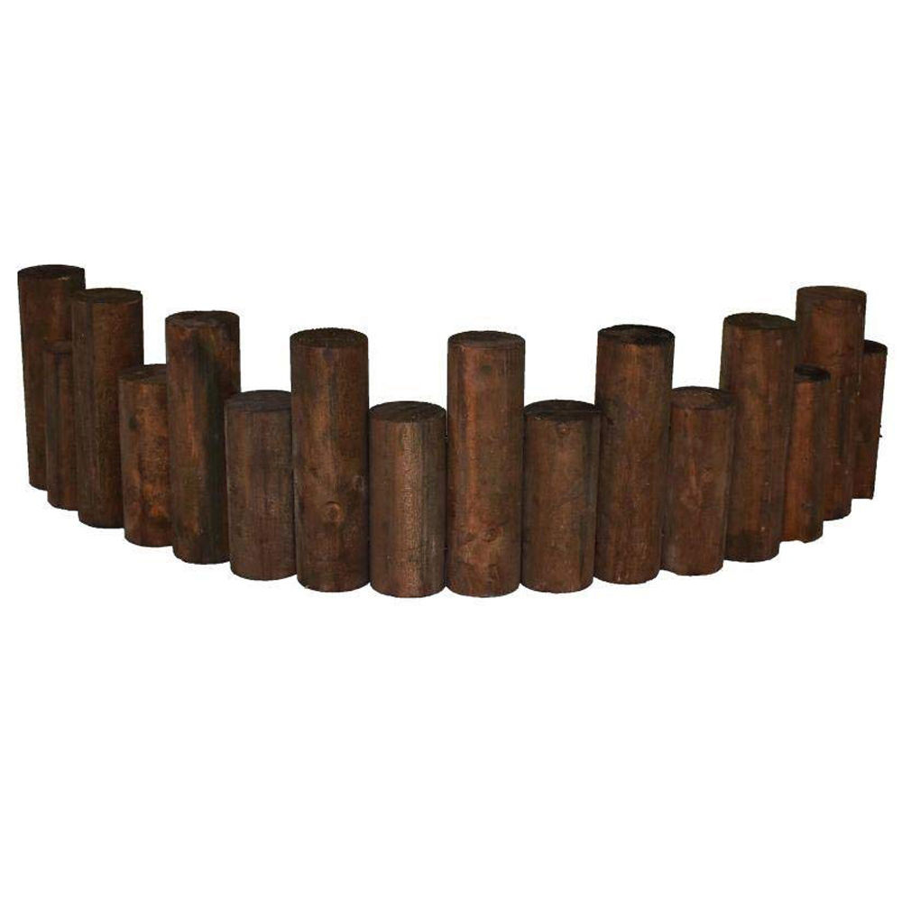 Picture of Indoor & Outdoor Wooden Bark Fence for Garden Decoration, 90x25x6 cm