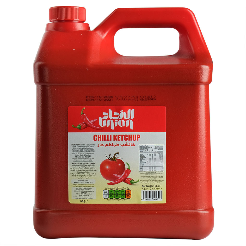 Picture of Union Chilly Tomato Ketchup, 5Kg - Carton of 4pcs