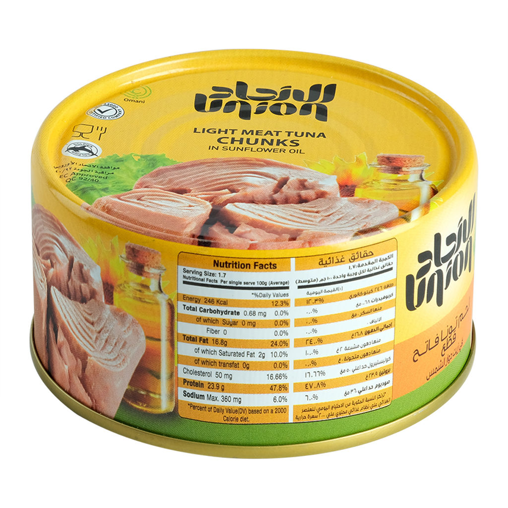 Picture of Union Skipjack Tuna Chunks In Sunflower, 185g - Carton of 48pcs
