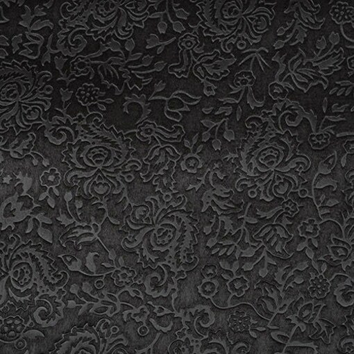 Buy Online DuPont Satin Fabric Embossed with Floral Design Roll, Black ...