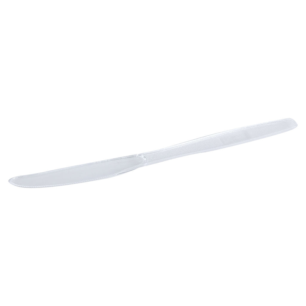Picture of Disposable 50 Pcs Clear Plastic Knives Pack - Carton of 40 Packs