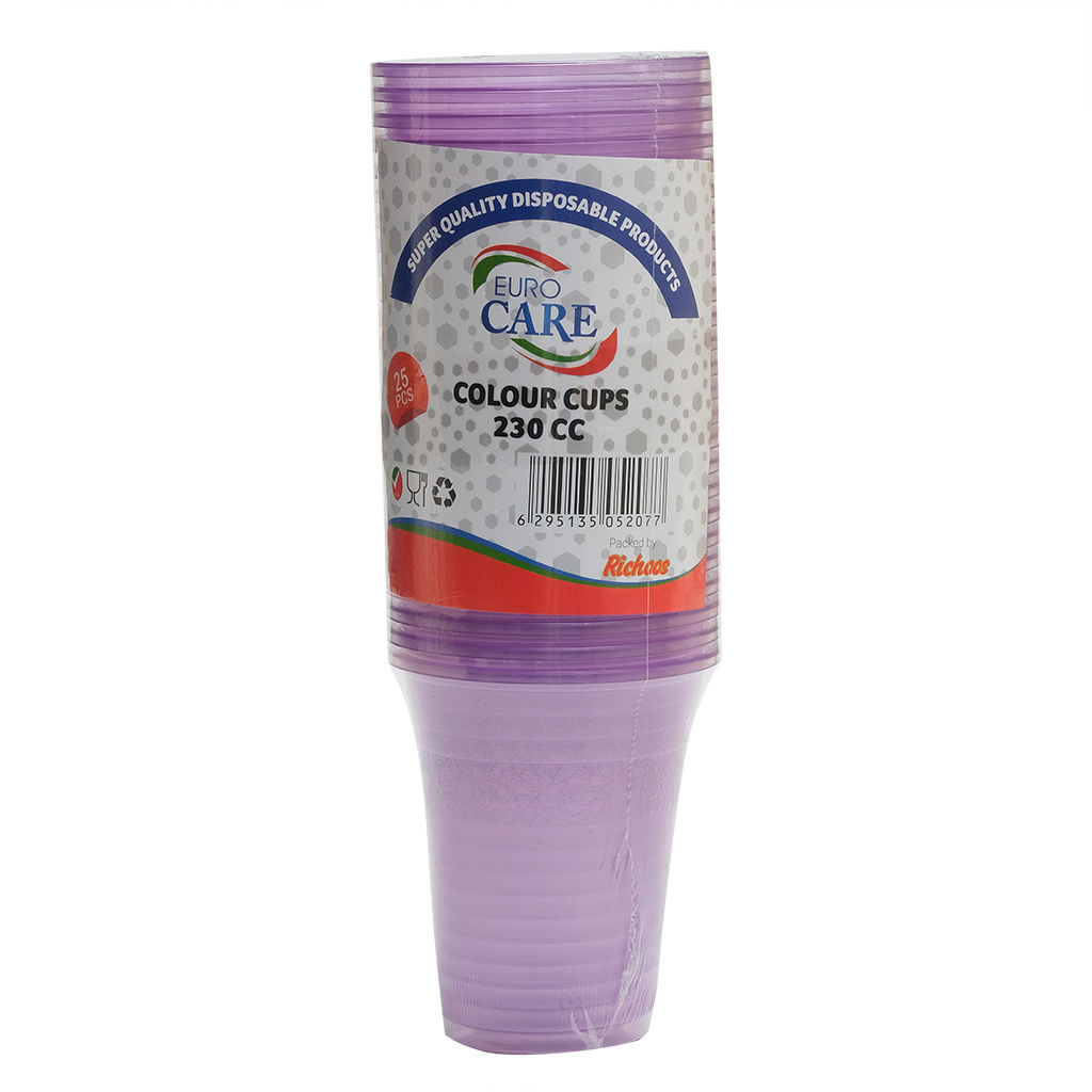 Picture of Disposable 25 Pcs Assorted Cups Pack, 230CC - Carton of 40 Packs