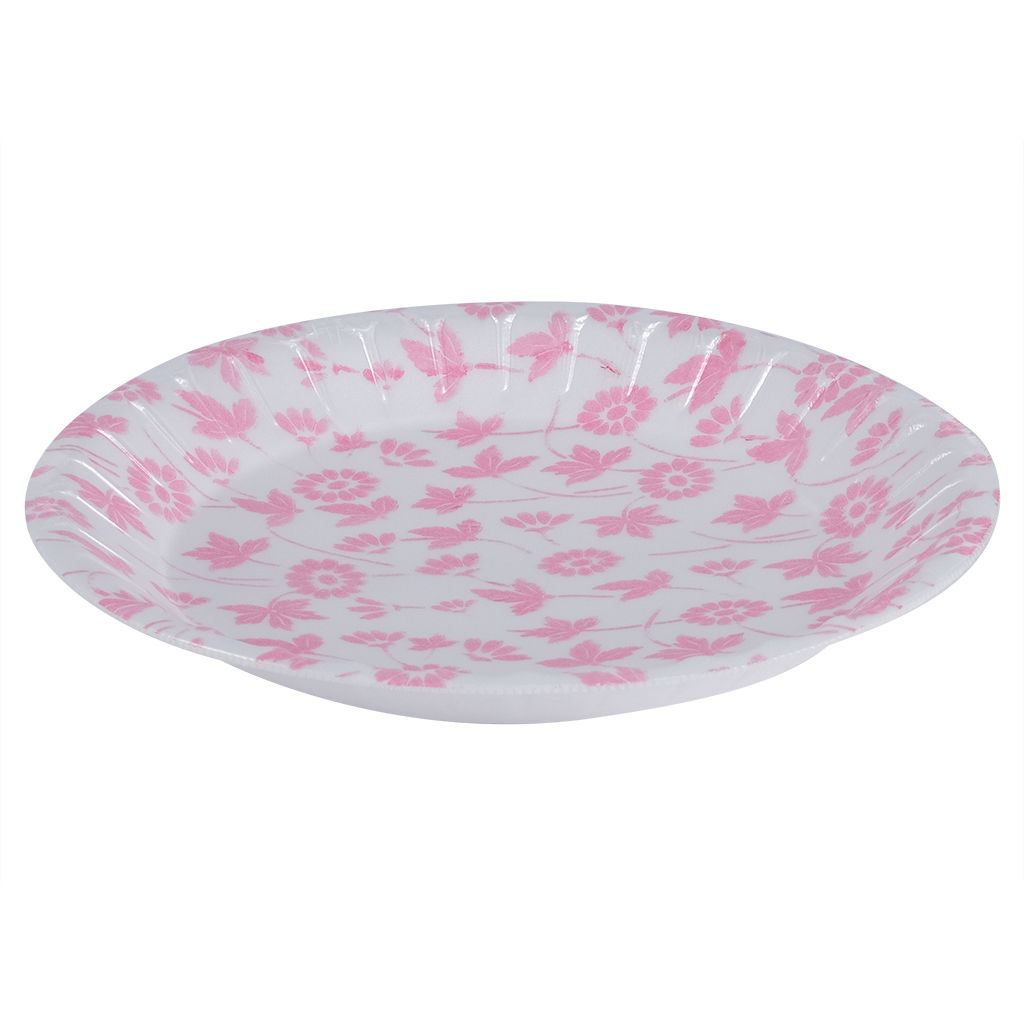Picture of Disposable 10 Pcs Flower Foam Plates Pack, 10inch - Carton of 25 Packs