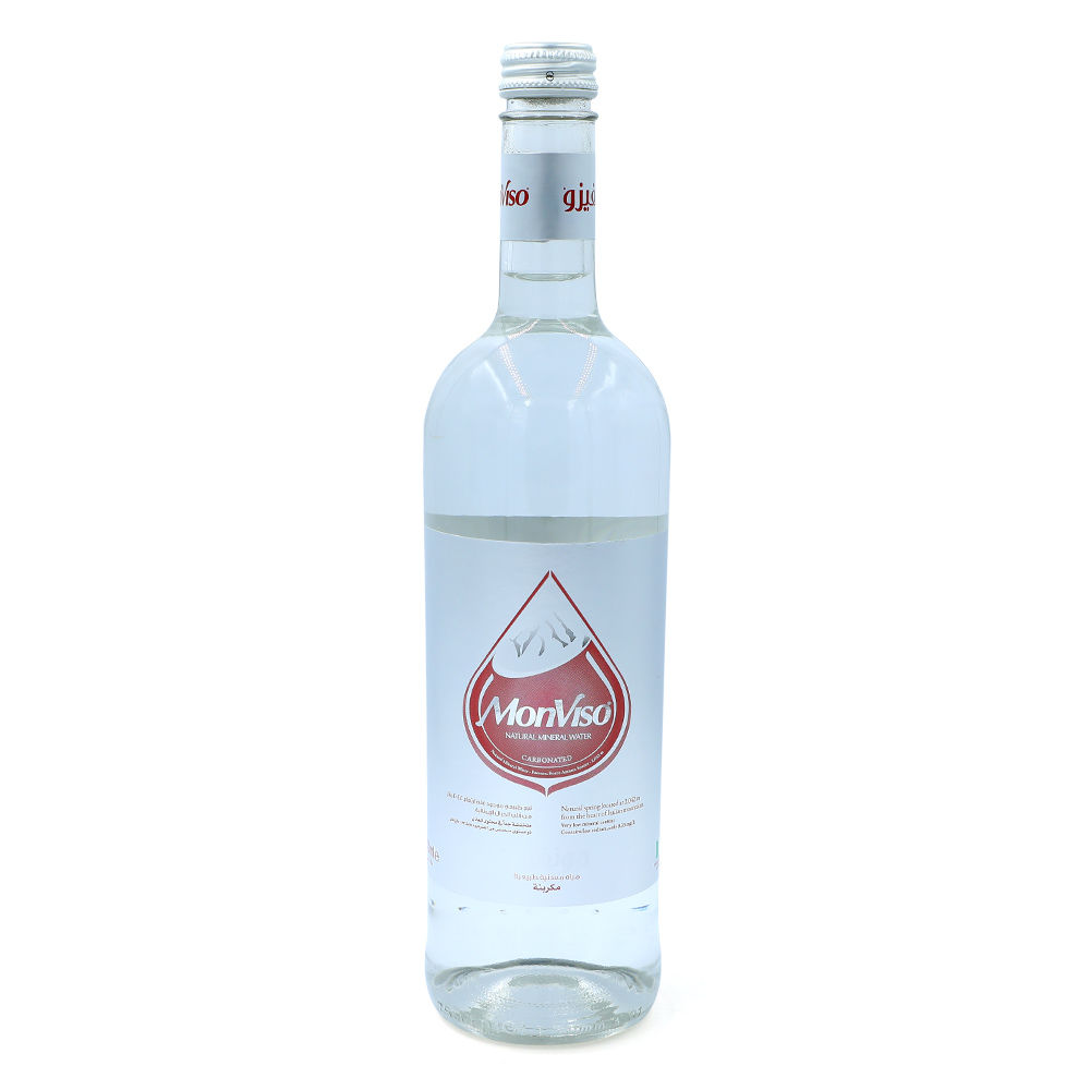 Buy Online MonViso Natural Mineral Sparkling Water, Glass Bottle, 750ml