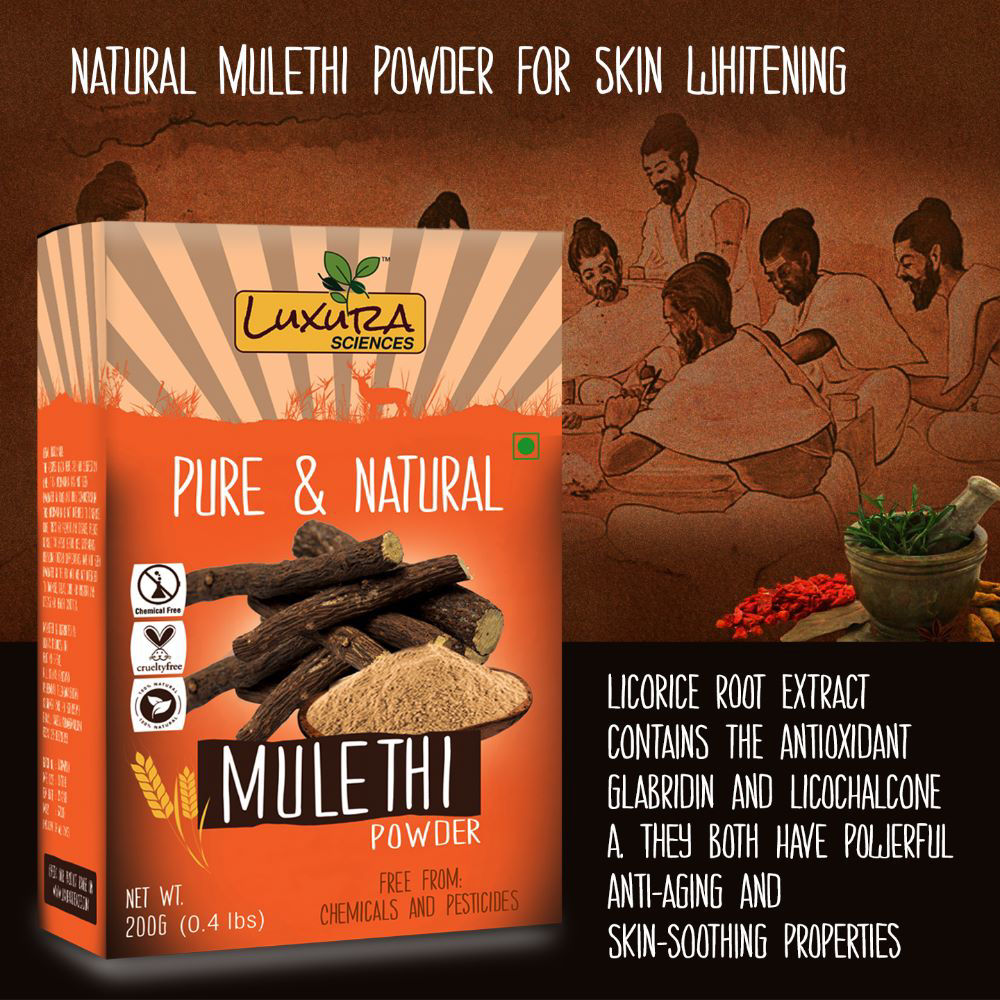 Buy Online Luxura Sciences Natural Mulethi Powder For Skin Whitening