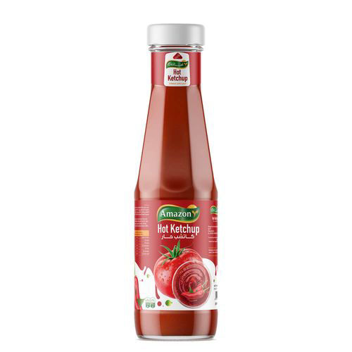 Buy Online Amazon Hot Tomato Ketchup in Glass Bottle 340 g, Carton of