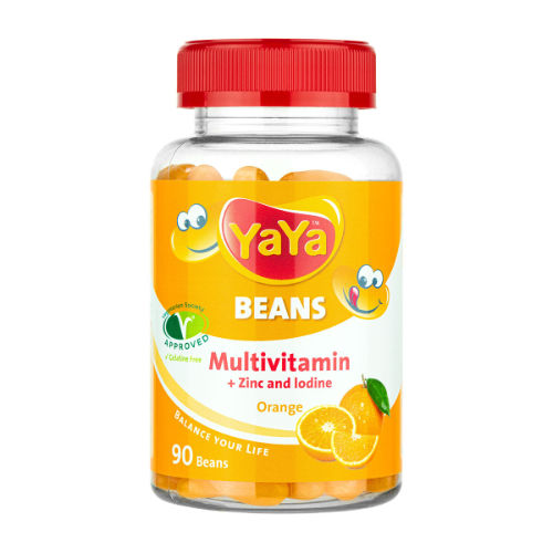 Buy Online YaYa Zinc & Iodine Orange Multivitamin Beans, 90 Beans in