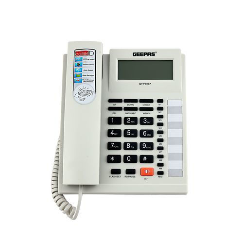 Buy Online Geepas 16 Digits LCD Display Caller Id Telephone, GTP7187 in