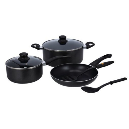 Buy Online Royalford Marble Coated Cookware Set, RF8948 - Set of 7Pcs ...