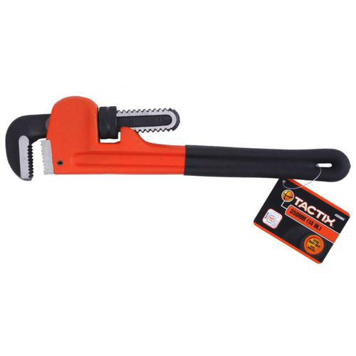 Picture of Tactix Wrench Pipe Hand Tool, Black and Orange