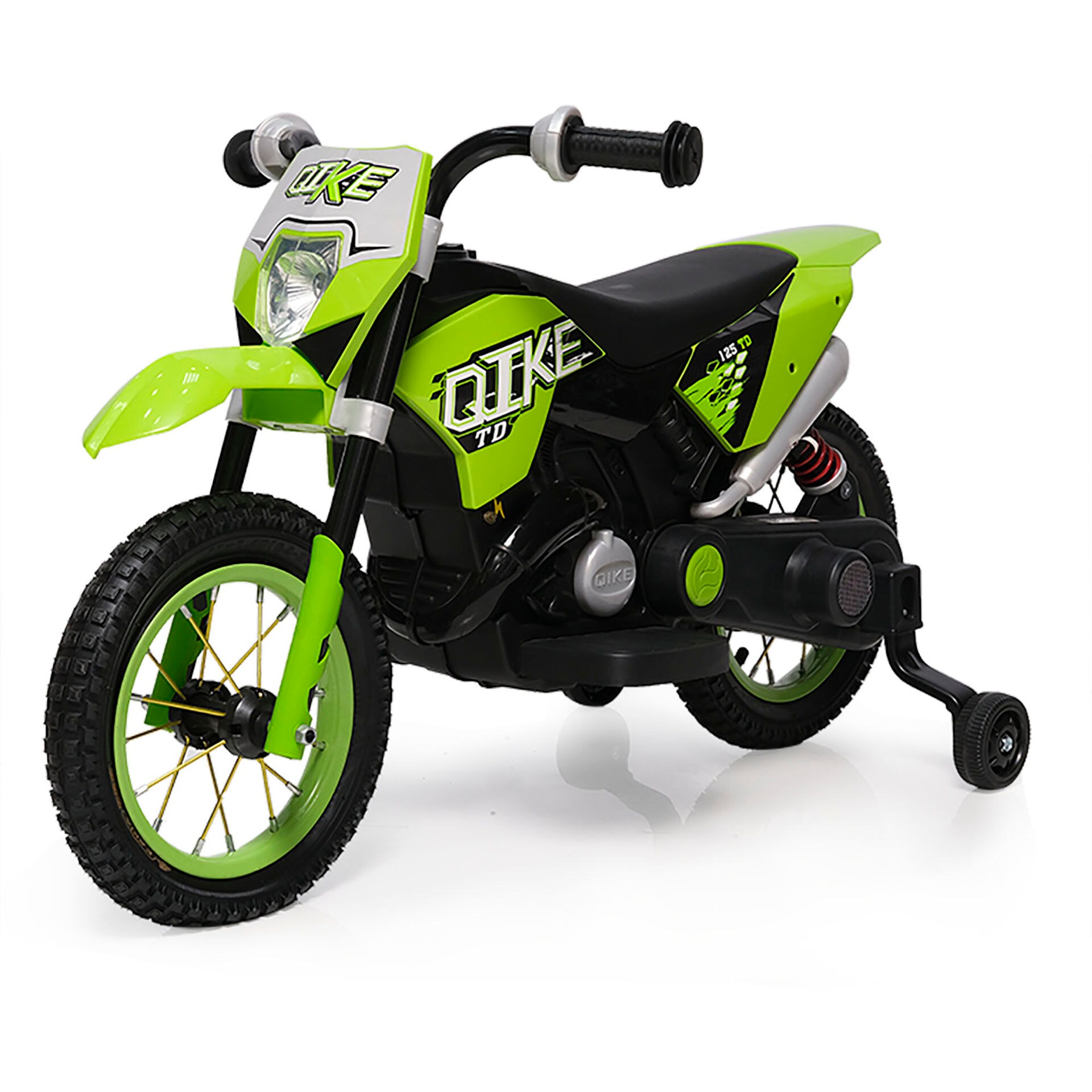 Buy Online Kids Ride On Qike 125 TD Motorcycle with Training Wheels ...