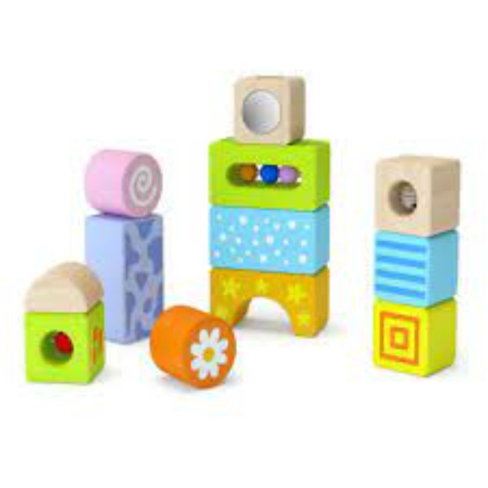 Buy Online Viga Toys Wooden Sensory Sound Blocks in UAE