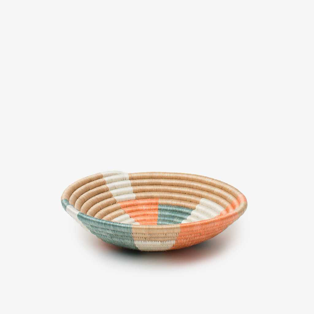 Picture of Azizi Life Prism Bowl, Coral & Teal