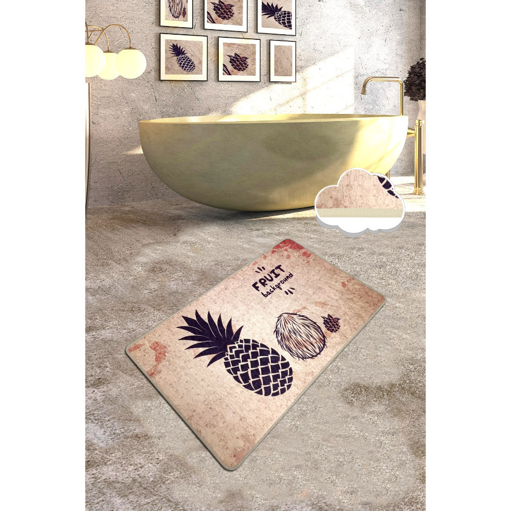 Picture of Ant Decor Fruit Background Patterned Bathroom Non Slip Area Rug
