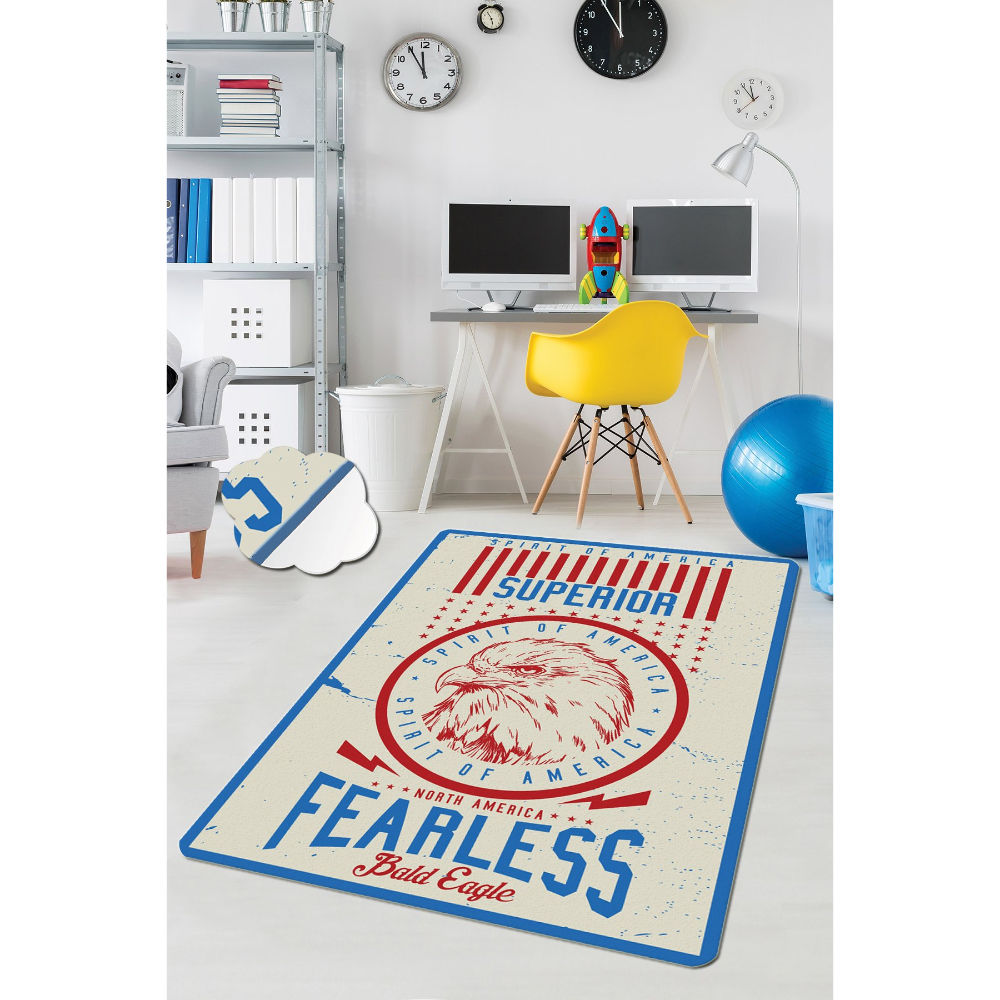 Picture of Ant Decor Fearless Bald Eagle Printed Non Slip Area Rug