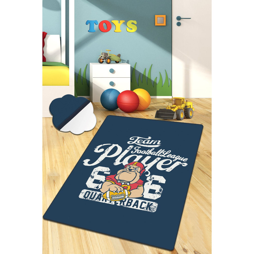 Picture of Ant Decor Football League Team Player Printed Non Slip Area Rug
