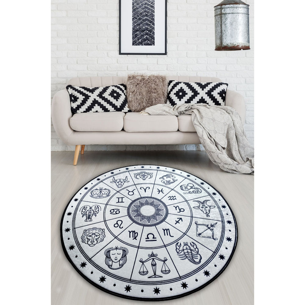 Picture of Ant Decor Horoscope Printed Decorative Non Slip Area Rug