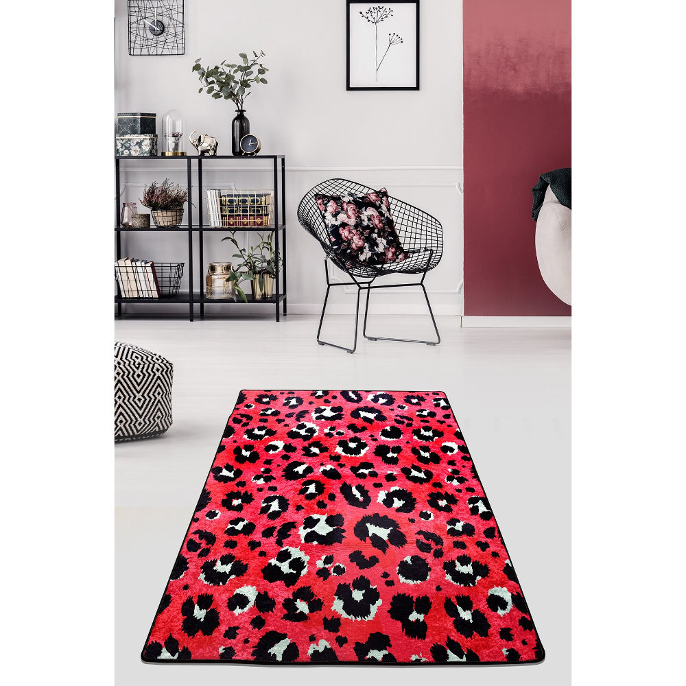 Picture of Ant Decor Leopard Foot Printed Decorative Non Slip Area Rug