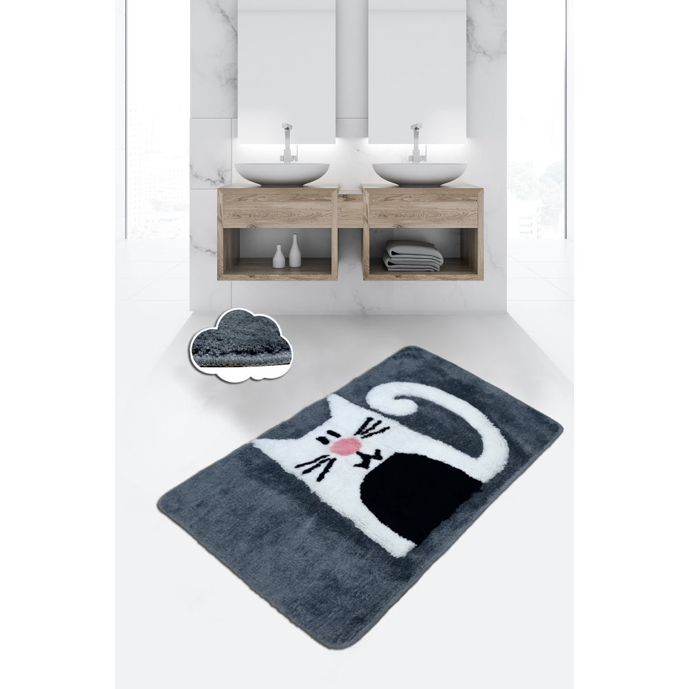 Picture of Ant Decor Nose Cat Printed Bathroom Non Slip Area Rug
