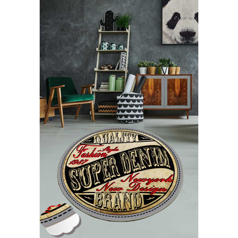 Picture of Ant Decor Super Denim Printed Decorative Non Slip Area Rug
