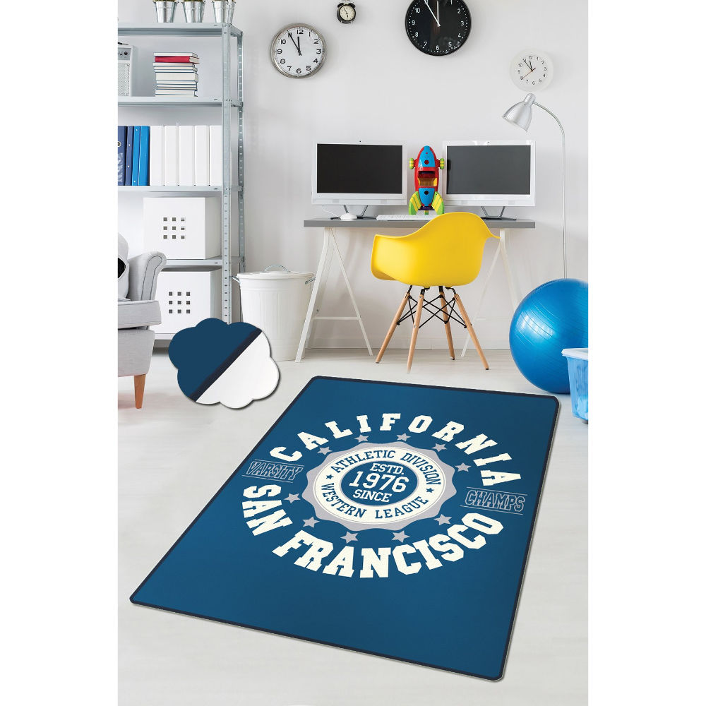 Picture of Ant Deco Varsity Champs Printed Non Slip Area Rug