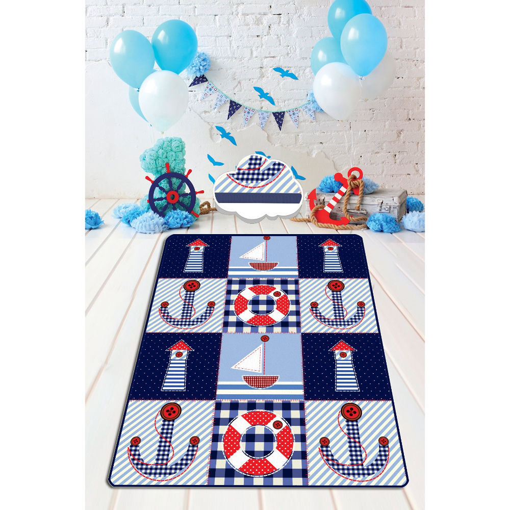 Picture of Ant Decor Sea Signs Printed Non Slip Area Rug