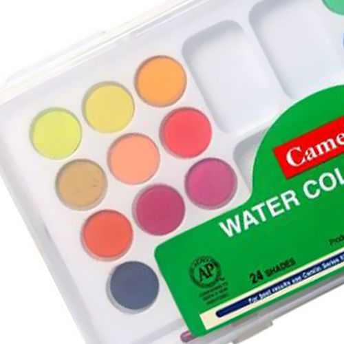Buy Online Camlin Water Colour Cakes, 24 Shades, Pack of 5 in UAE