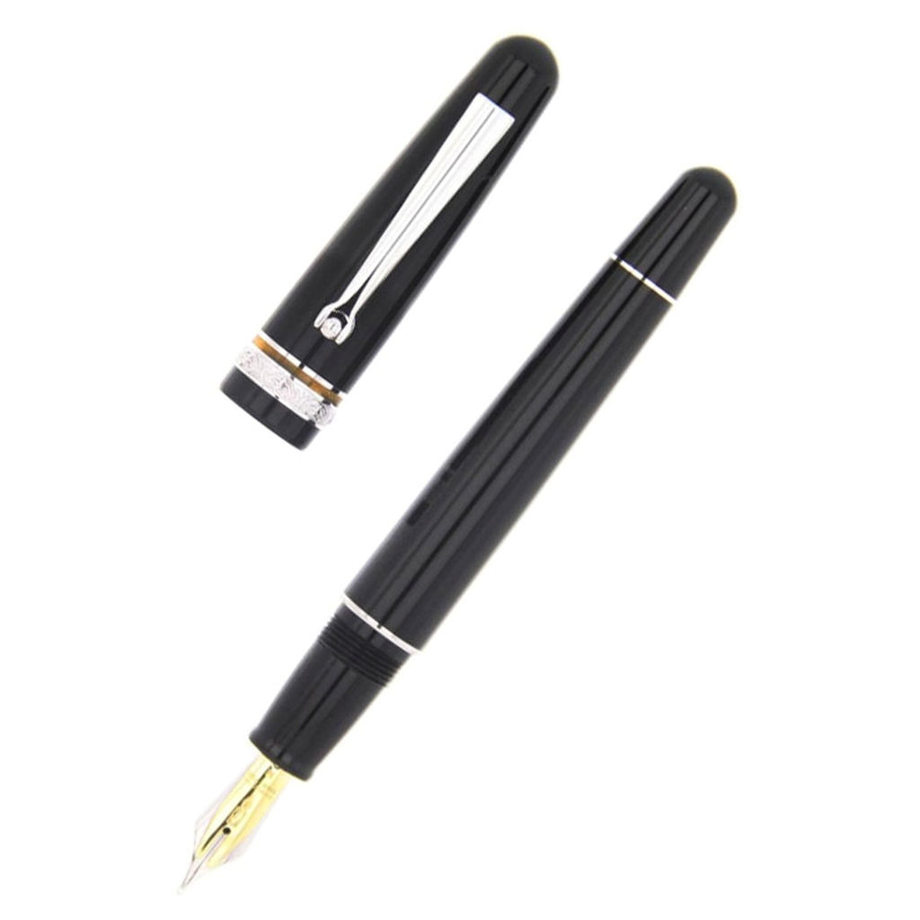 Picture of Delta Dolcevita Soiree Fusion Black Resin With Orange Ring Fountain Pen