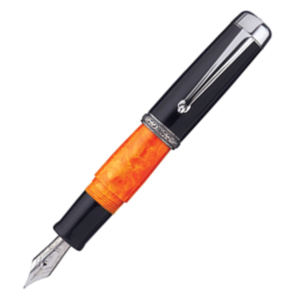 Picture of Delta Dolcevita Stout Black-Orange Resin Fountain Pen