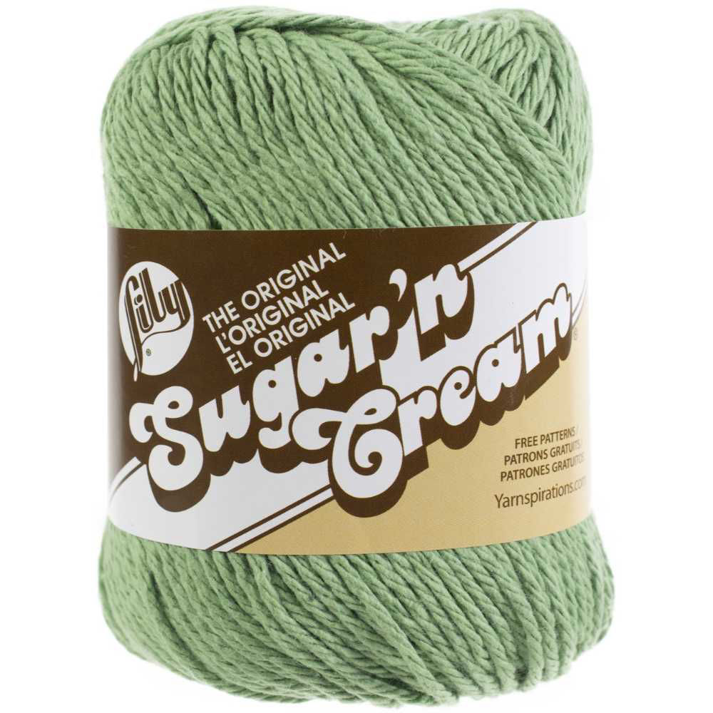 Picture of Lily The Original Sugar'n Cream Solid Yarn, Olive Green, 131yards